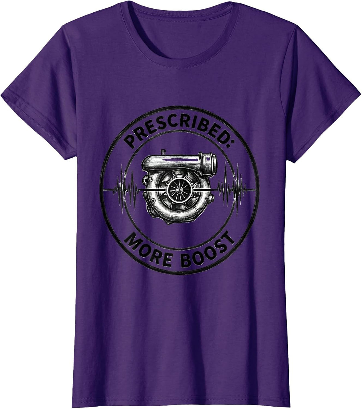 Women's More Boost Monochromatic Auto Enthusiast Humor Car Guy Gift T-Shirt - Purple