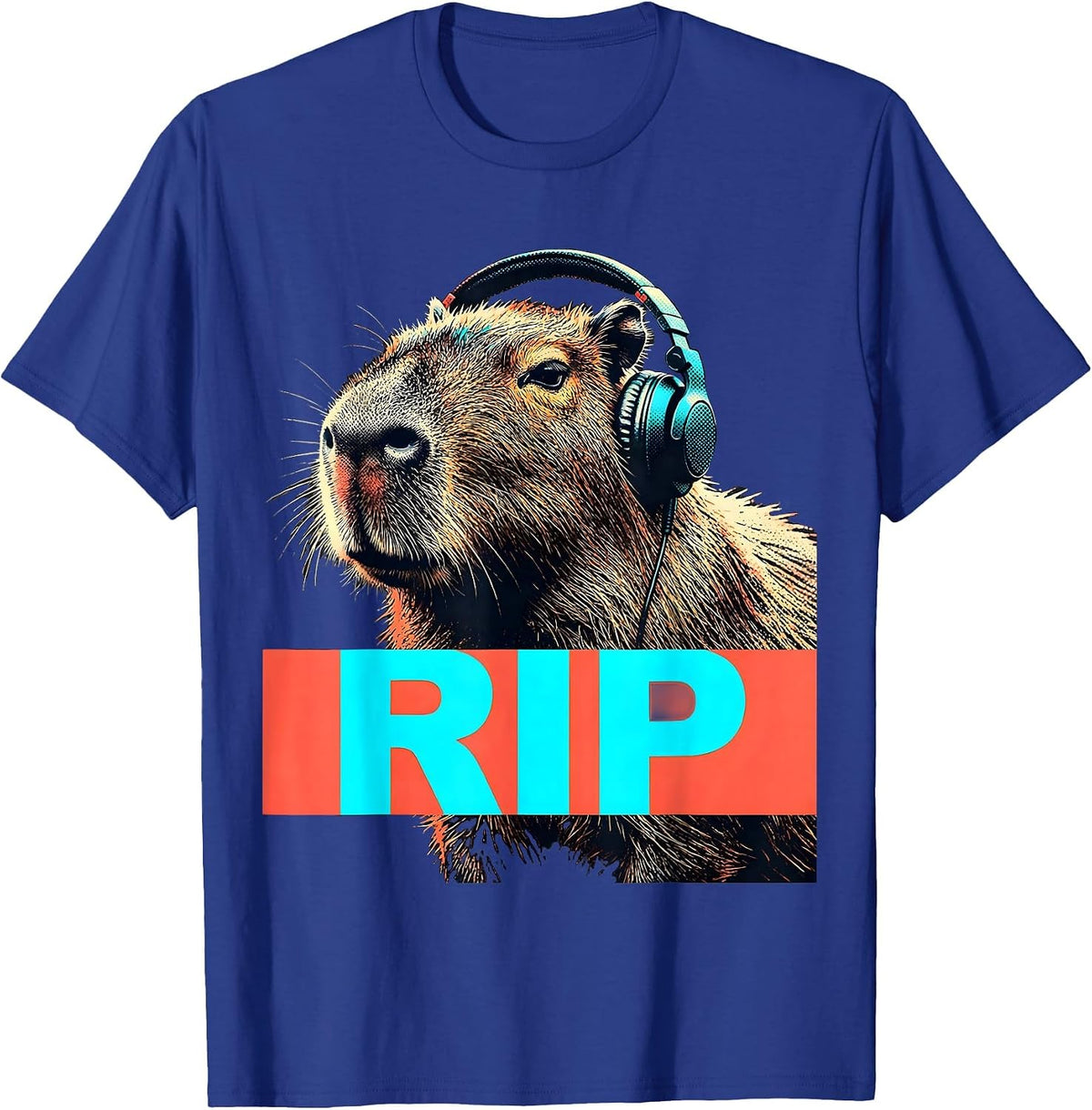 RIP Capybara Gamer Meme Humor Funny Gaming Gift T-Shirt - Royal Blue