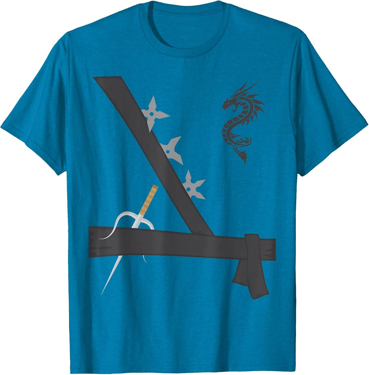 Boys Ninja Costume Easy Last Minute Halloween T-Shirt - Sapphire Blue