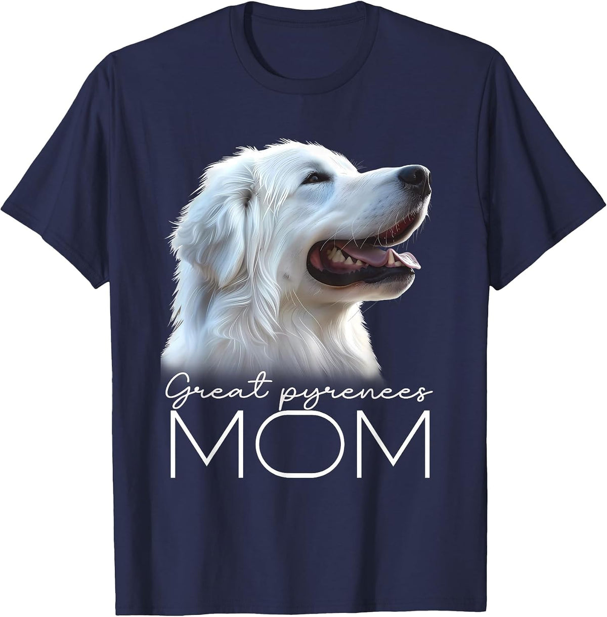 Great Pyrenees Mom T-Shirt - Navy Blue