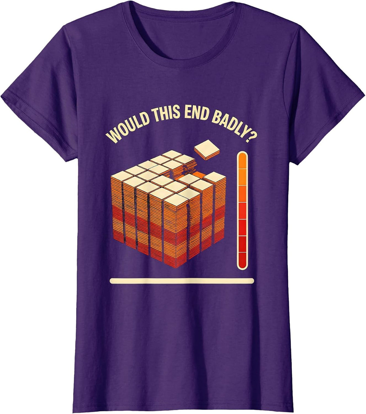 Women's Would This End Badly? Funny Periodic Table Science Teacher T-Shirt - Purple