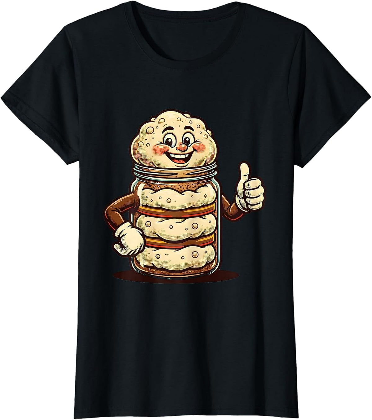 In My Sourdough Era Bubbling Starter Jar T-Shirt - Black