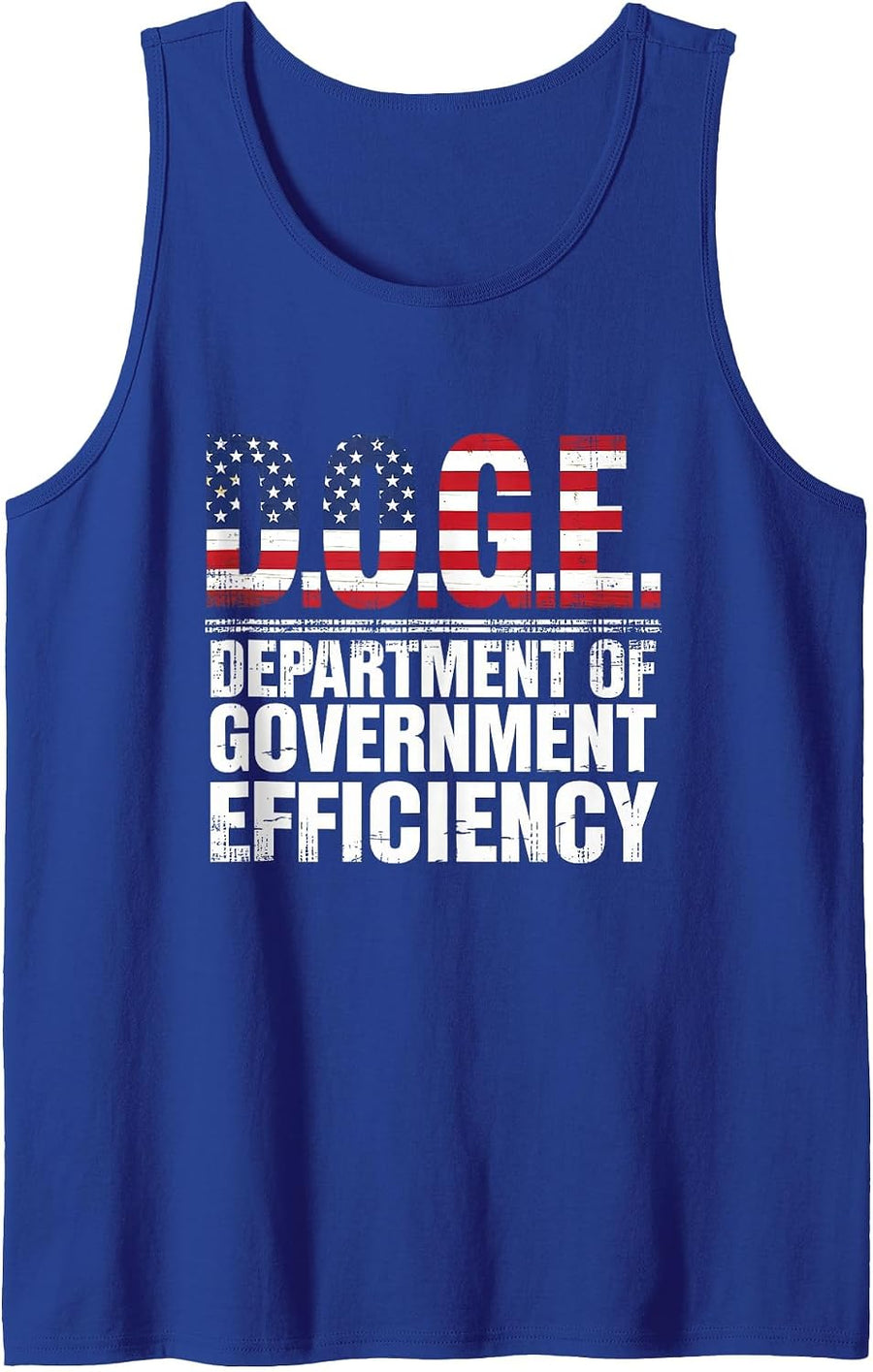 Funny Doge Meme D.O.G.E. Shiba Inu Government Design Tank Top - Royal Blue