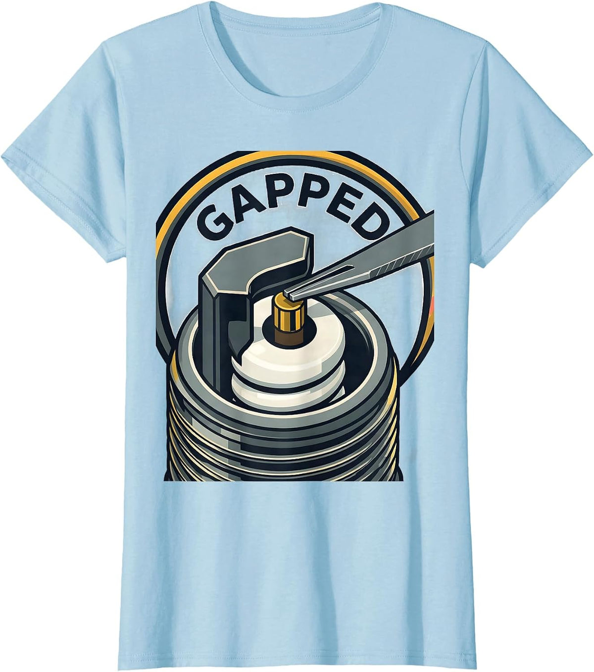 Gapped Funny Car Guy Car Enthusiast Mechanic Gift T-Shirt - Baby Blue