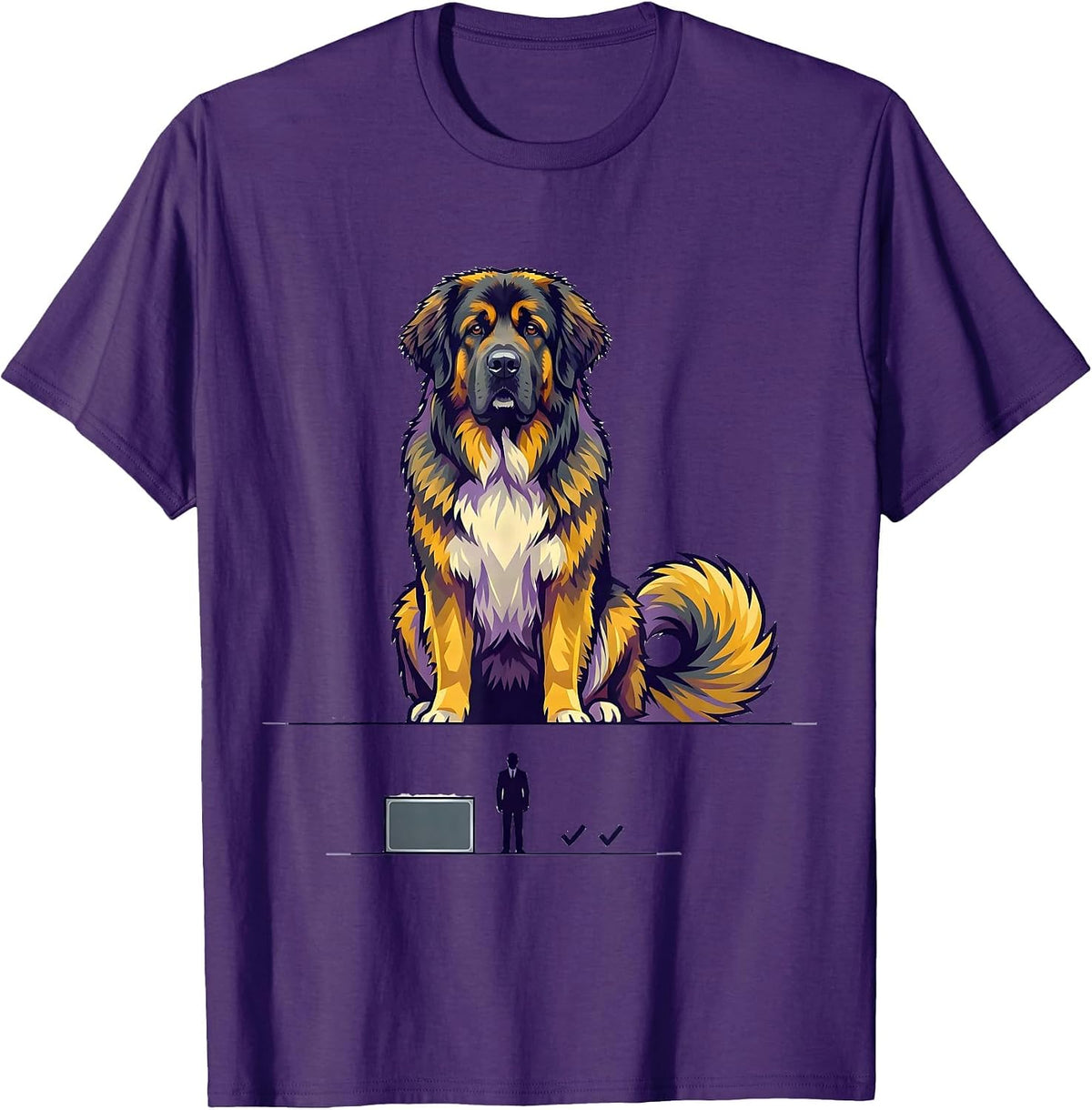 Men's Great Pyrenees Dog Owner Breed Pride Pet Humor T-Shirt - Purple