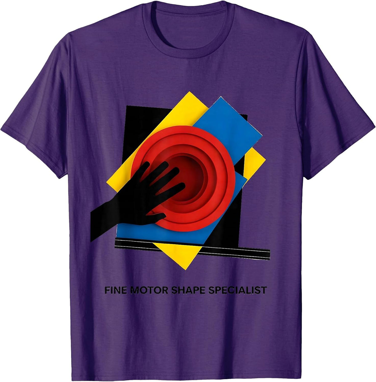 Men's Fine Motor Shape Specialist Occupational Therapy Sensory T-Shirt - Purple