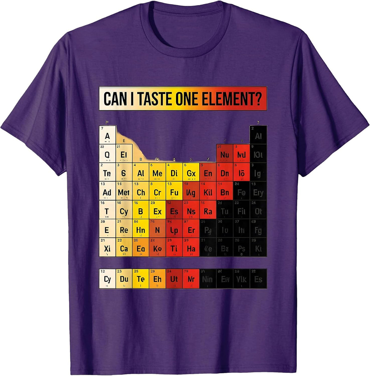 Men's Can I Taste One Element Funny Periodic Table Science Teacher T-Shirt - Purple