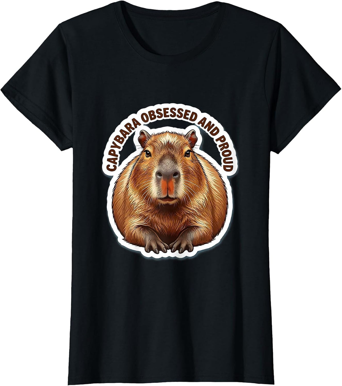 Capybara Obsessed And Proud Funny Animal Meme Gamer Gift T-Shirt - Black