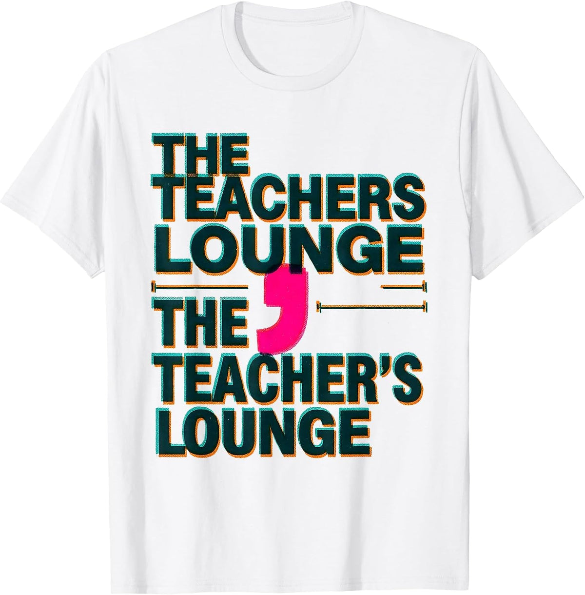 Men's The Teachers Lounge The Teacher's Lounge Funny Grammar T-Shirt - White