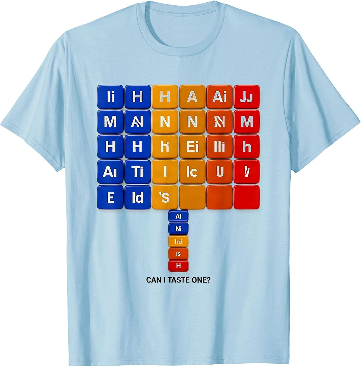 Men's Can I Taste One Funny Periodic Table Science Teacher Gift T-Shirt - Baby Blue