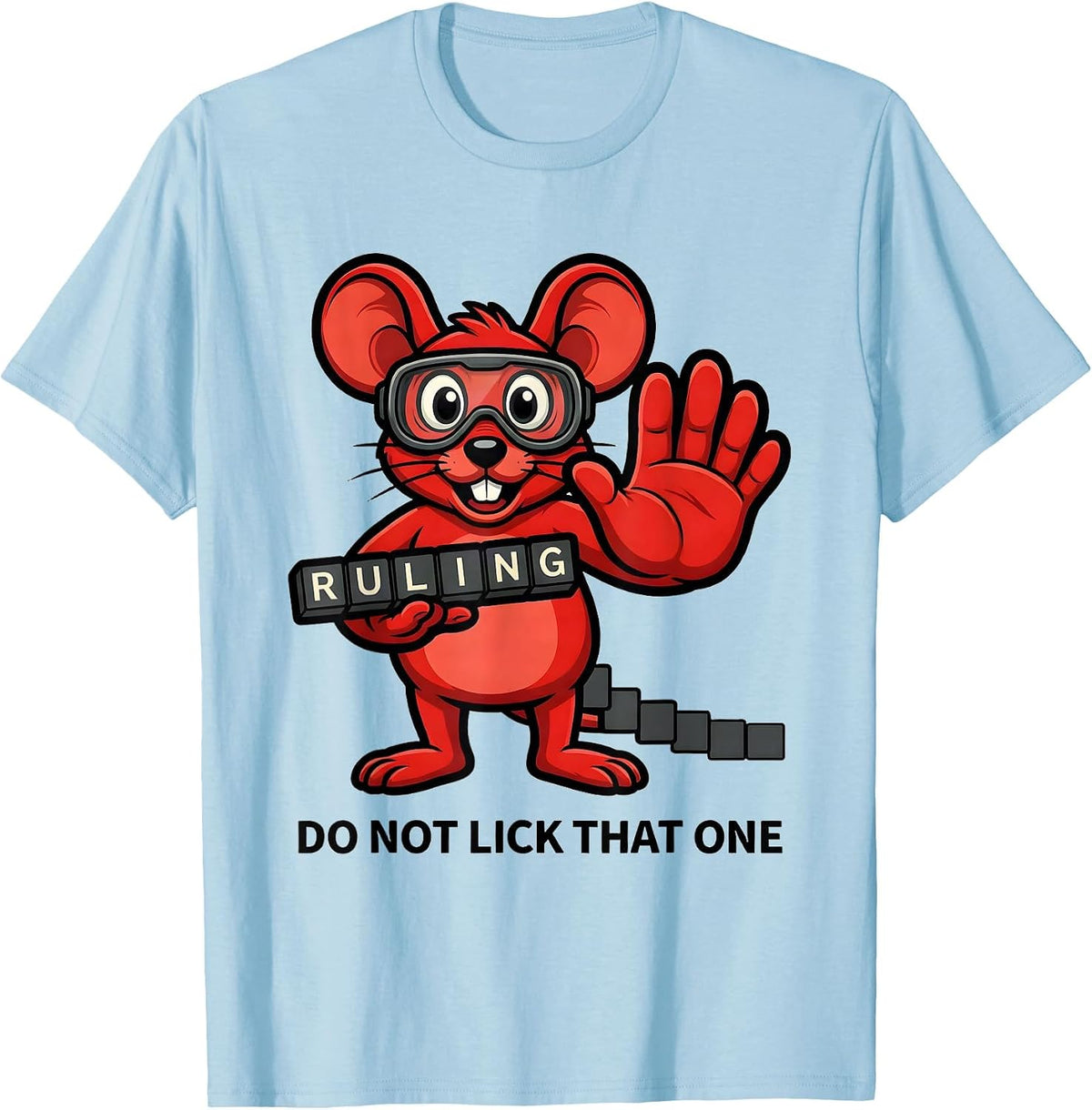 Men's Do Not Lick That One Funny Periodic Table Science Teacher T-Shirt - Baby Blue