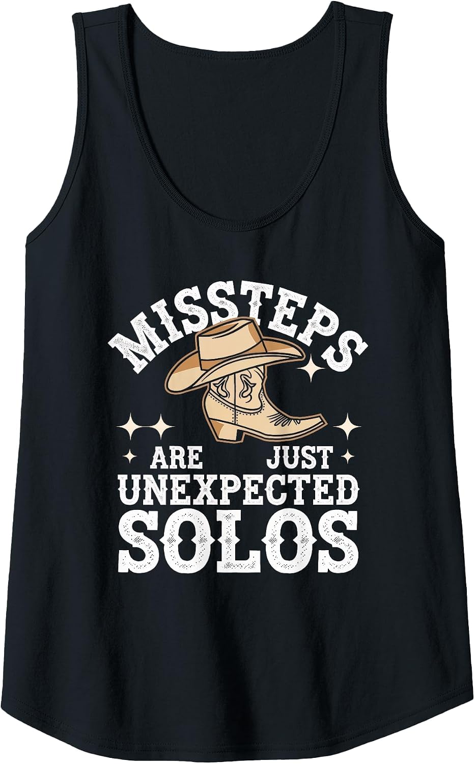 Line Dancing Missteps are Just Unexpected Solos Tank Top - Black