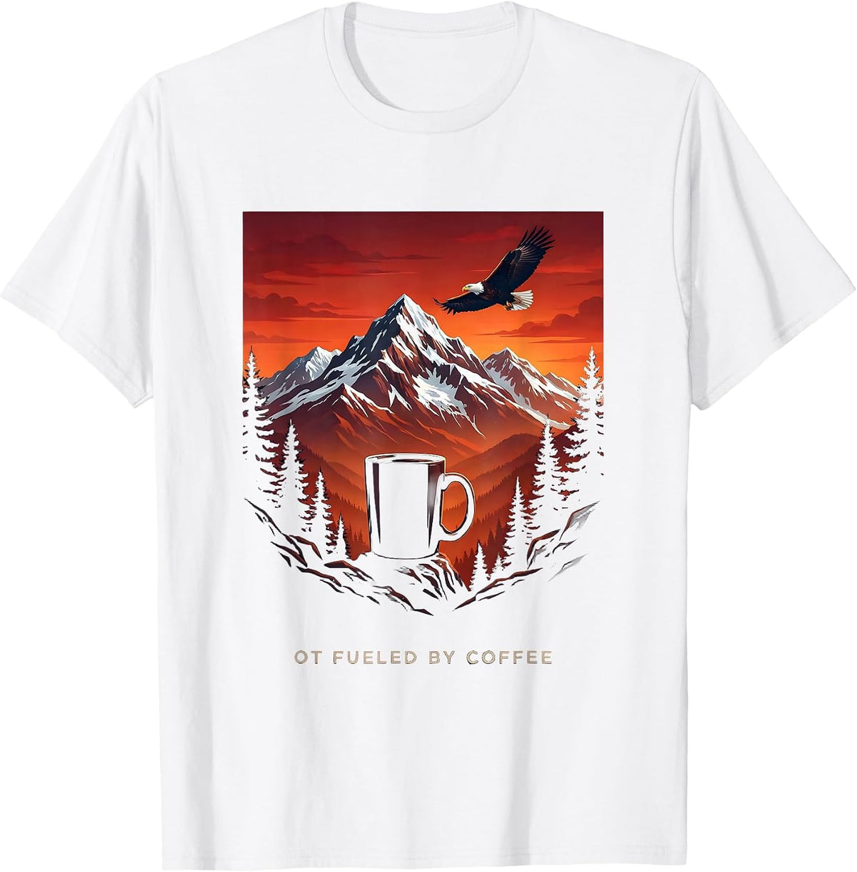 Men's OT Fueled By Coffee Occupational Therapy Design T-Shirt - White
