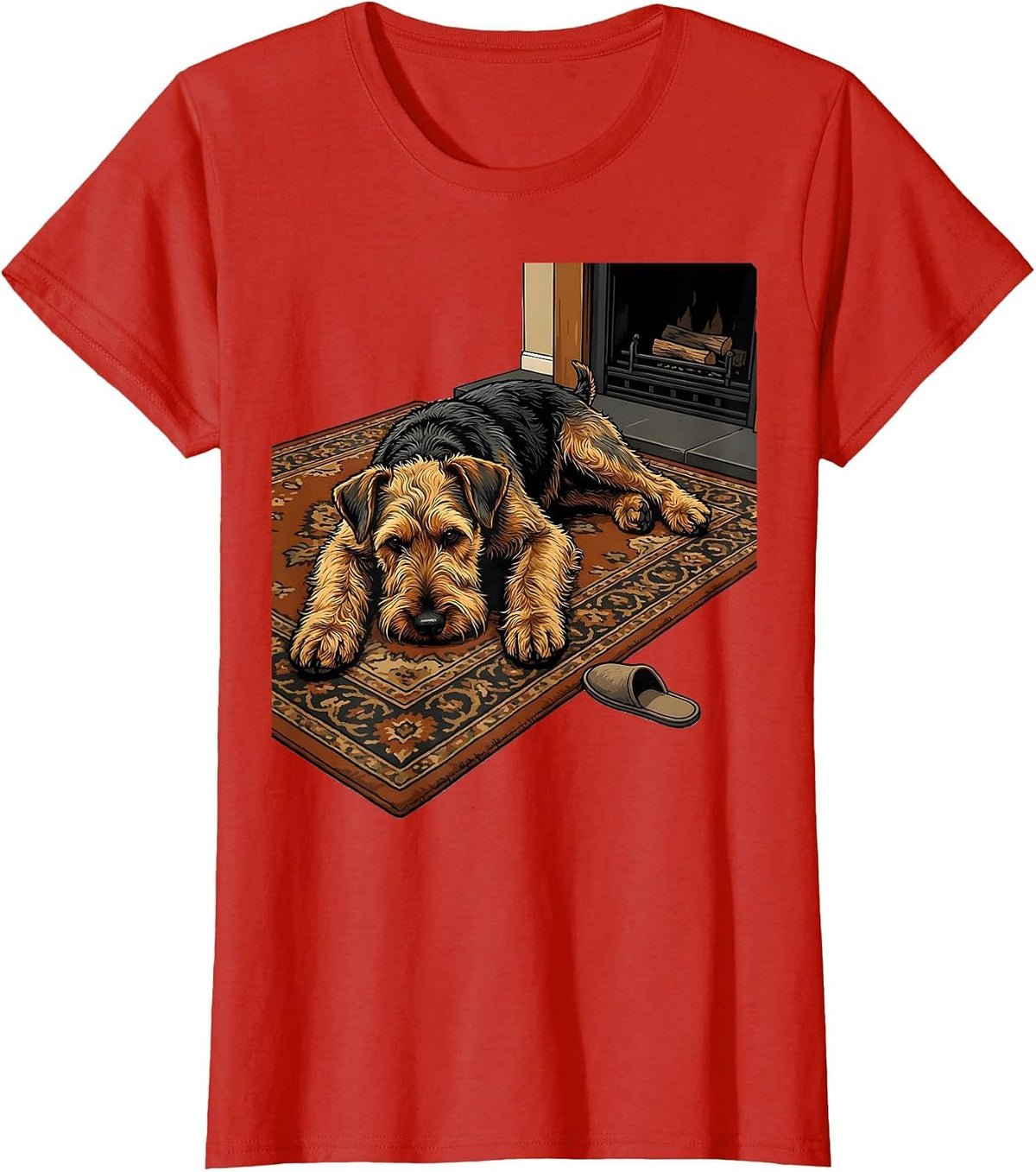 Airedale Terrier Funny Dog Lover Humor Gift T-Shirt - Red