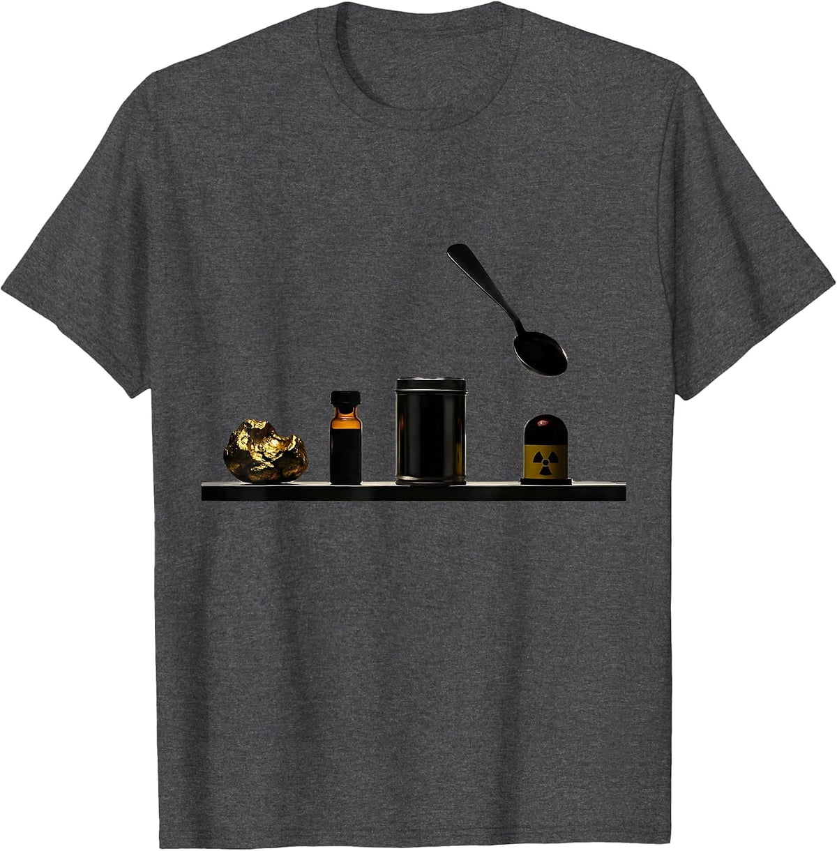 Elemental Specimen Minimalist Science Humor Teacher T-Shirt - Dark Heather Grey