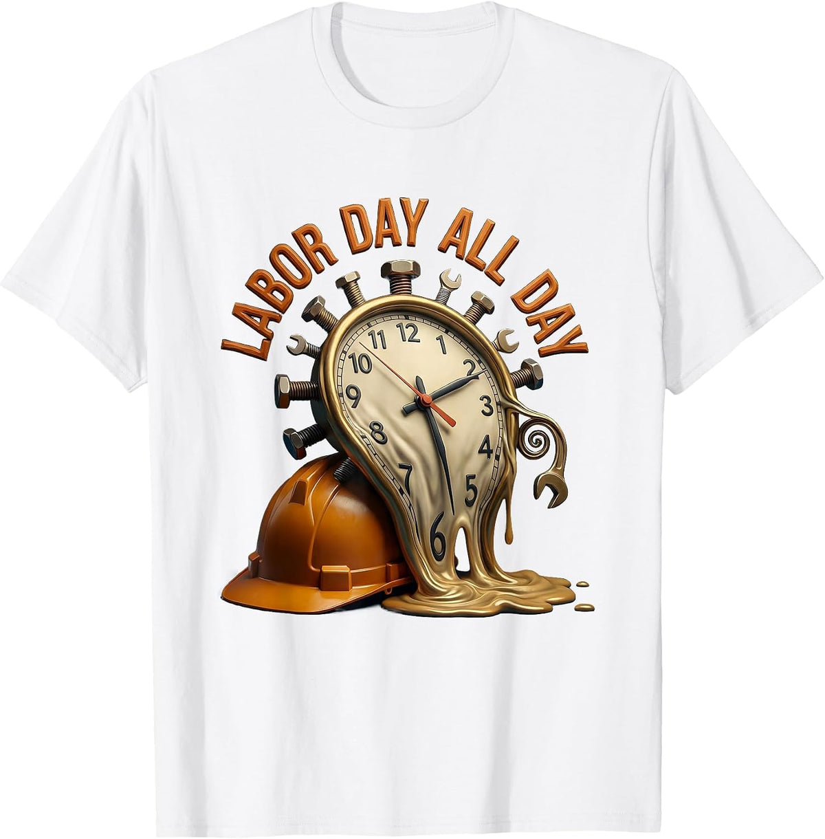 Labor Day All Day Festive Holiday Design T-Shirt - White