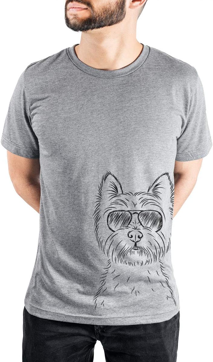 Aviator Murphy the West Highland Terrier Westie Triblend T-Shirt - Unisex Grey Crew Neck