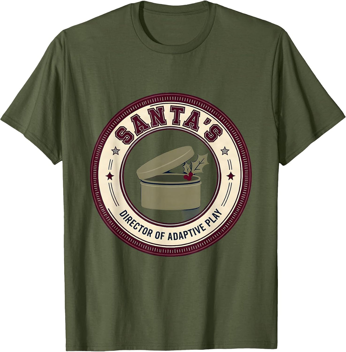 Men's Santa's Director of Adaptive Play Occupational Therapy T-Shirt - Olive Green