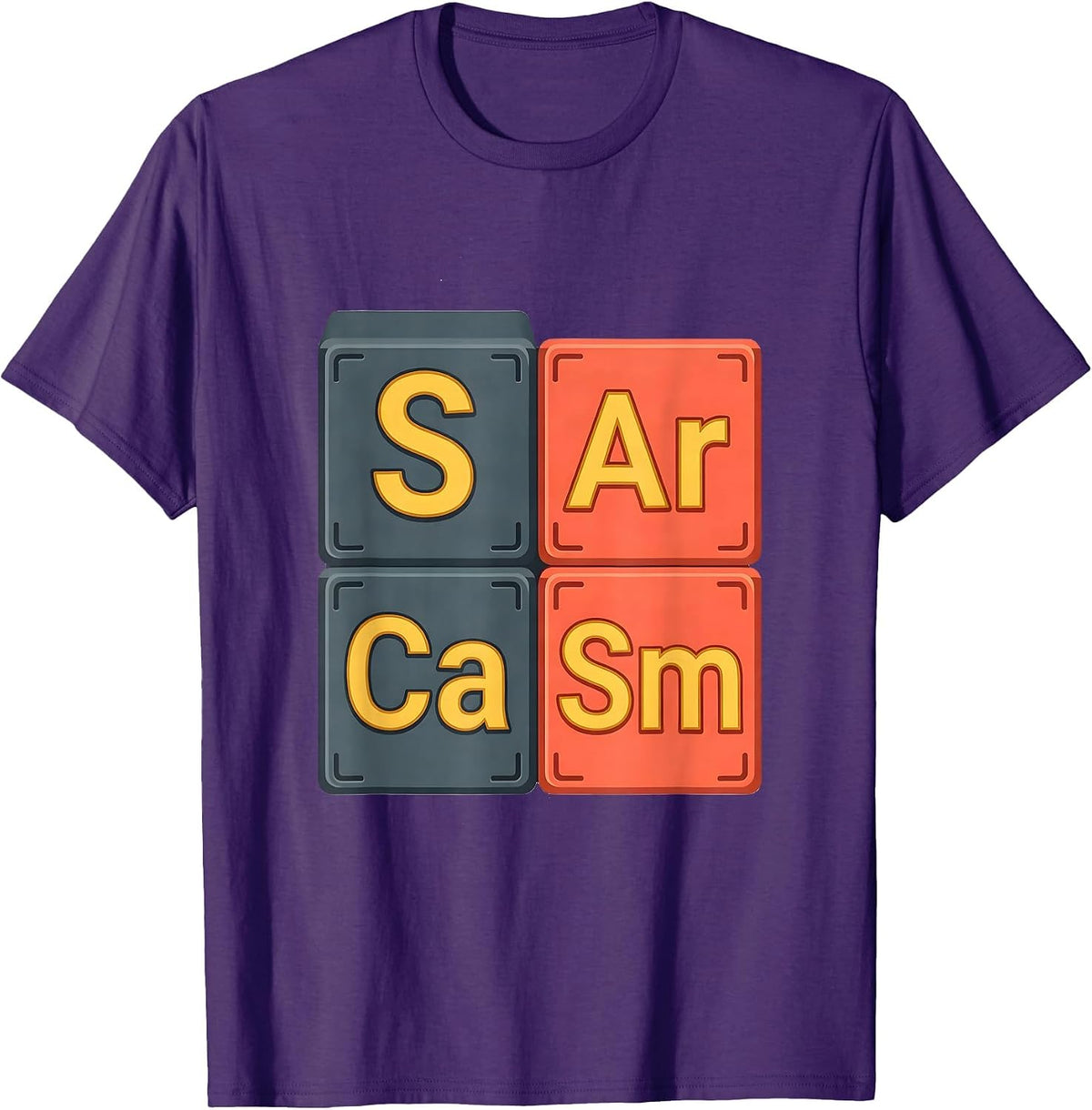 SArCaSm Funny Chemistry Science Student Nerdy Pun T-Shirt - Purple