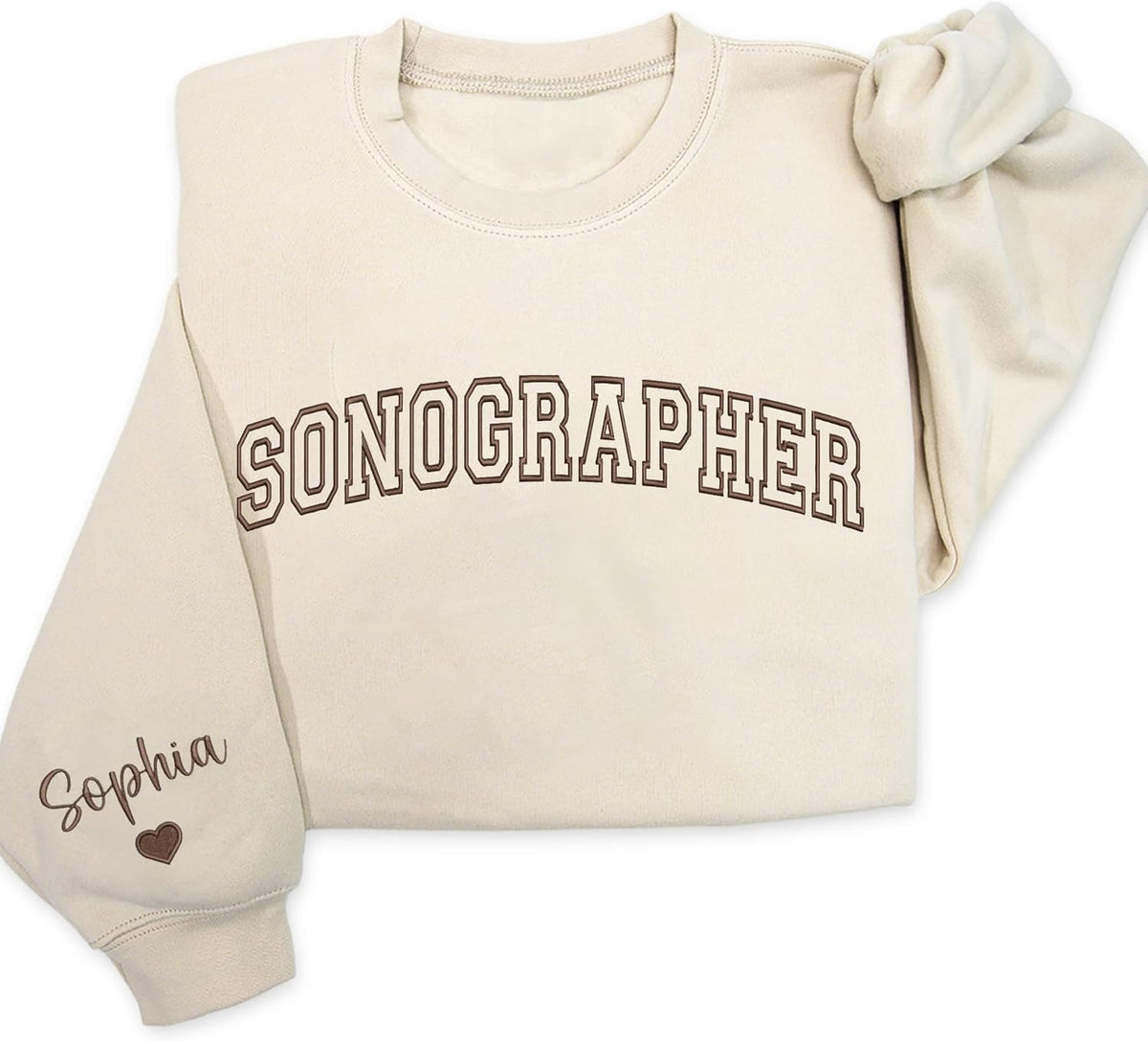 Custom Job Embroidered Sweatshirt, Personalized Job Roles Sweatshirt, Healthcare, Education, Wellness Gifts - Sonographer