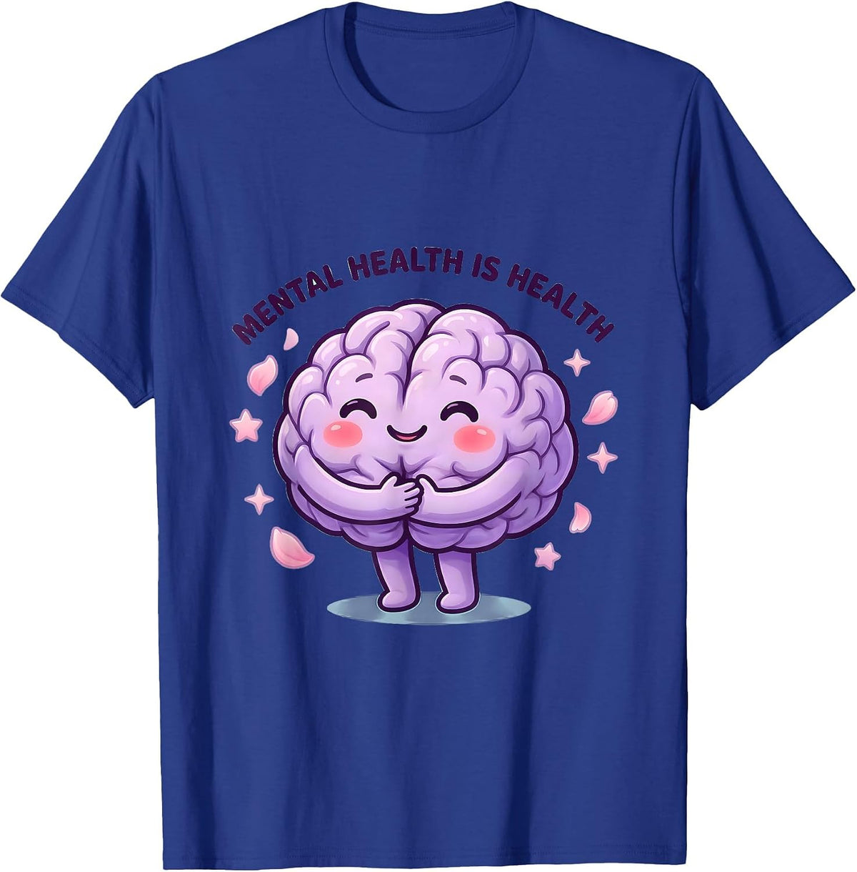 Mental Health Is Health Awareness Design T-Shirt - Royal Blue