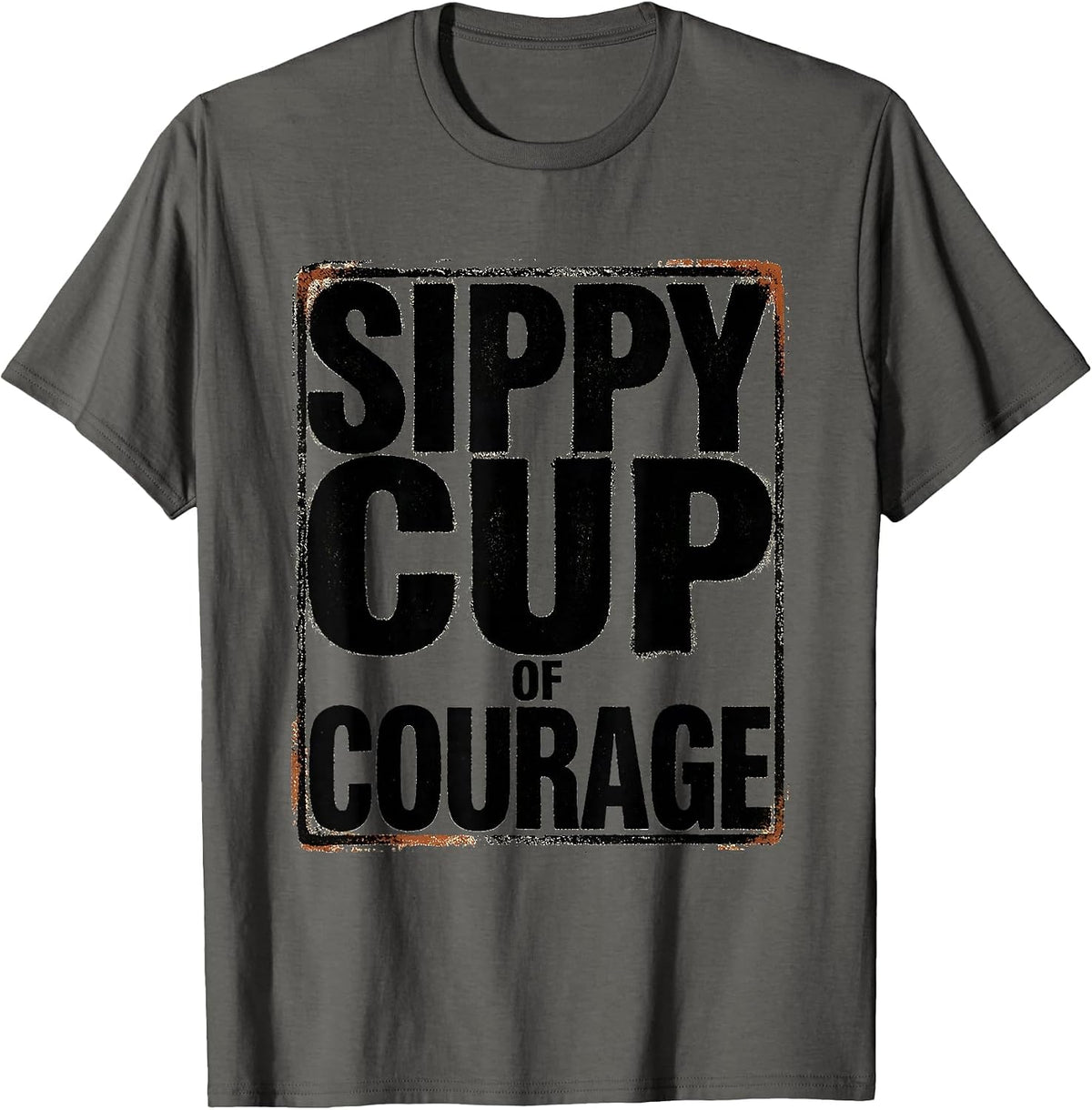 Men's Sippy Cup of Courage Preschool Teacher Design T-Shirt - Asphalt Grey