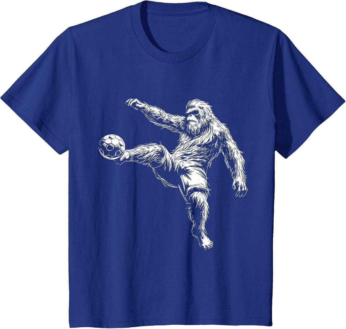 Soccer Bigfoot Sasquatch Funny Soccer Player T-Shirt - Royal Blue