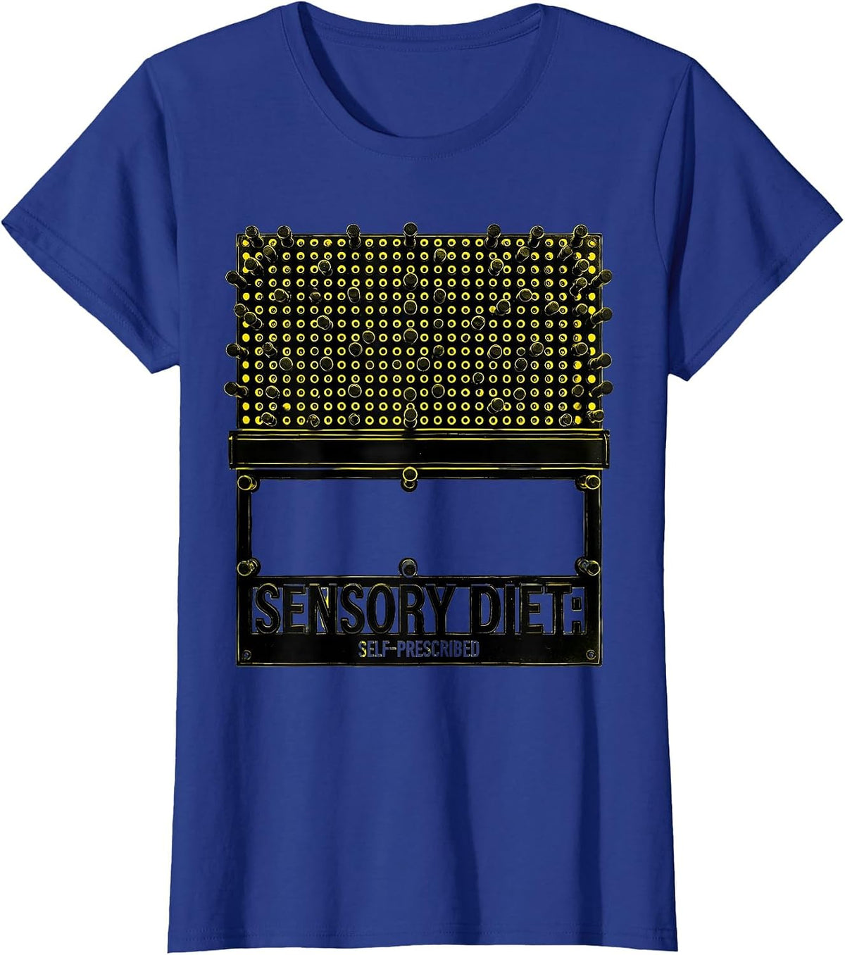 Women's Sensory Diet Self-Prescribed Occupational Therapy Stencil T-Shirt - Royal Blue