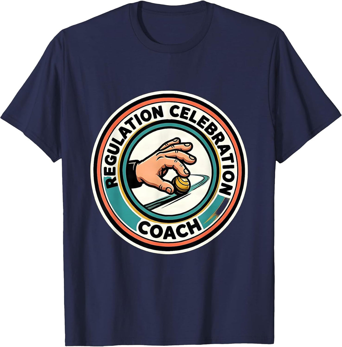Men's Regulation Celebration Coach Cartoon Occupational Therapy T-Shirt - Navy Blue