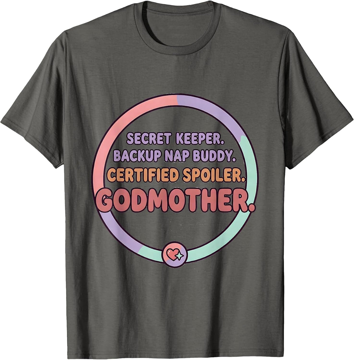 Men's Secret Keeper Godmother Cute Kawaii T-Shirt - Asphalt Grey