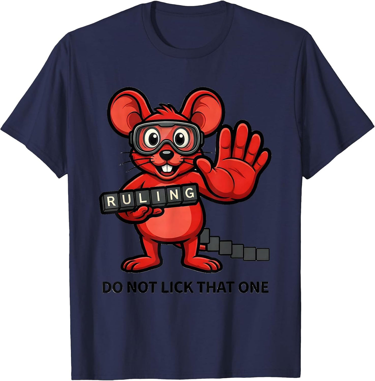 Men's Do Not Lick That One Funny Periodic Table Science Teacher T-Shirt - Navy Blue