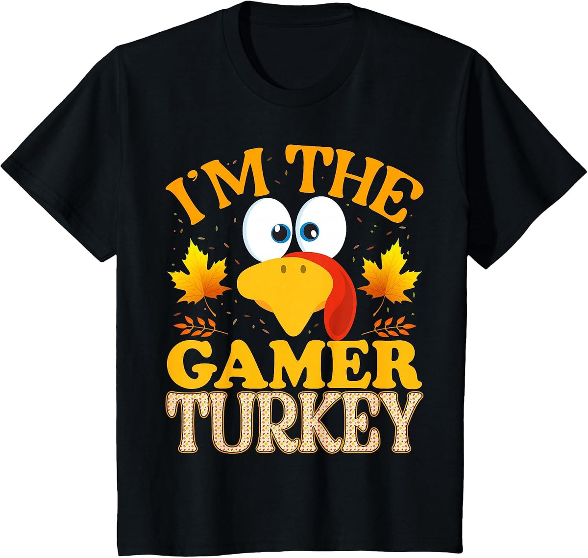 Thanksgiving I'm The Gamer Turkey Matching Group T-Shirt - Black