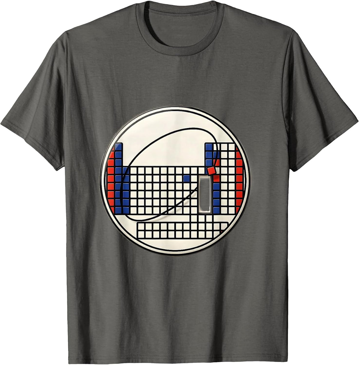 Sealed Periodic Table Badge Funny Science Lover Gift T-Shirt - Asphalt Grey