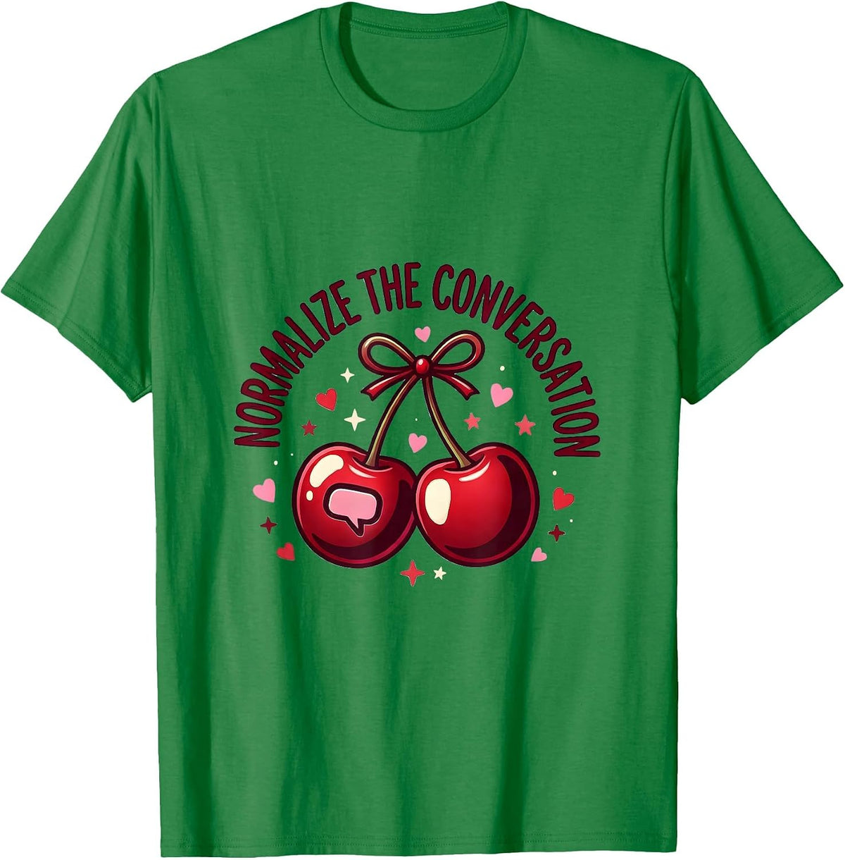 Men's Normalize The Conversation Mental Health Matters T-Shirt - Kelly Green
