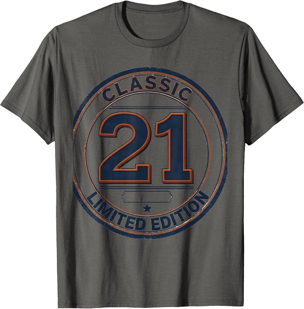 Classic 21 Limited Edition Vintage Birthday Gift for Turning T-Shirt - Asphalt Grey