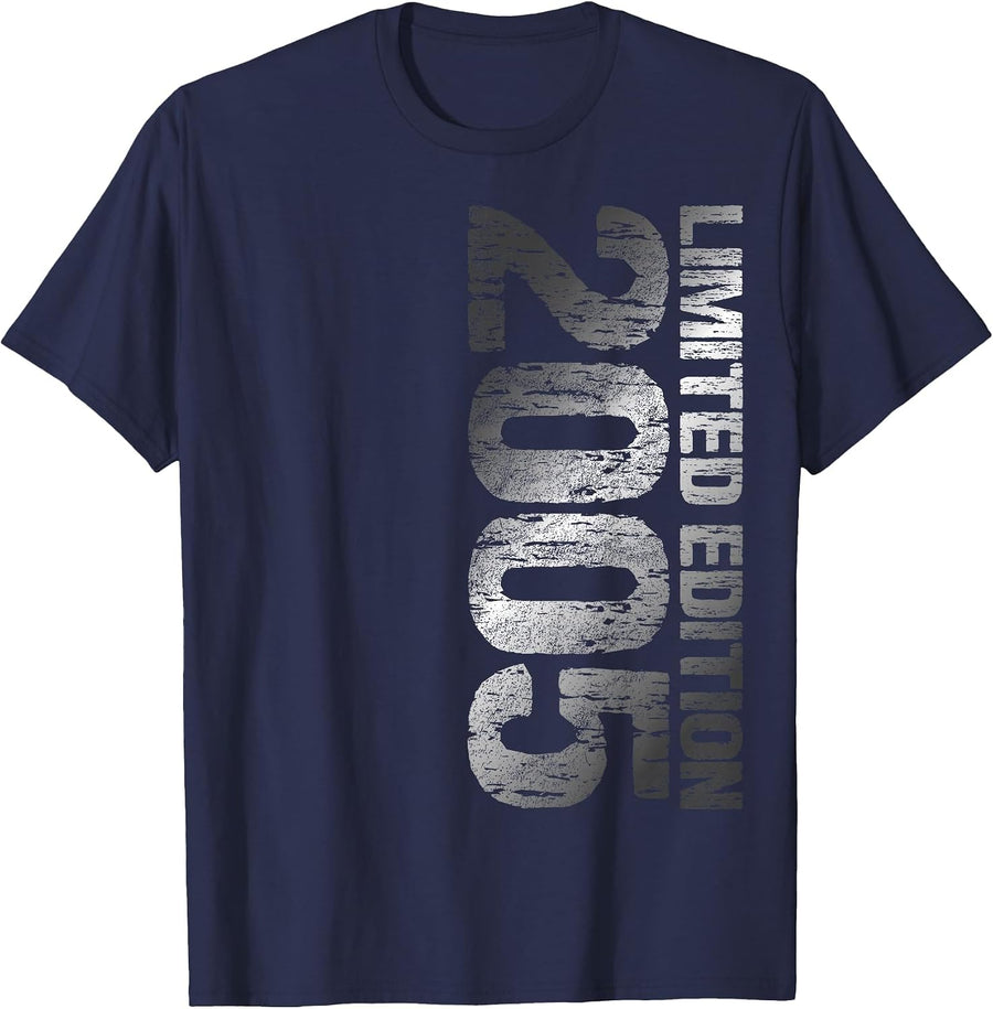 2005 Limited Edition 21th Birthday 2005 Man Woman 21 T-Shirt - Navy Blue