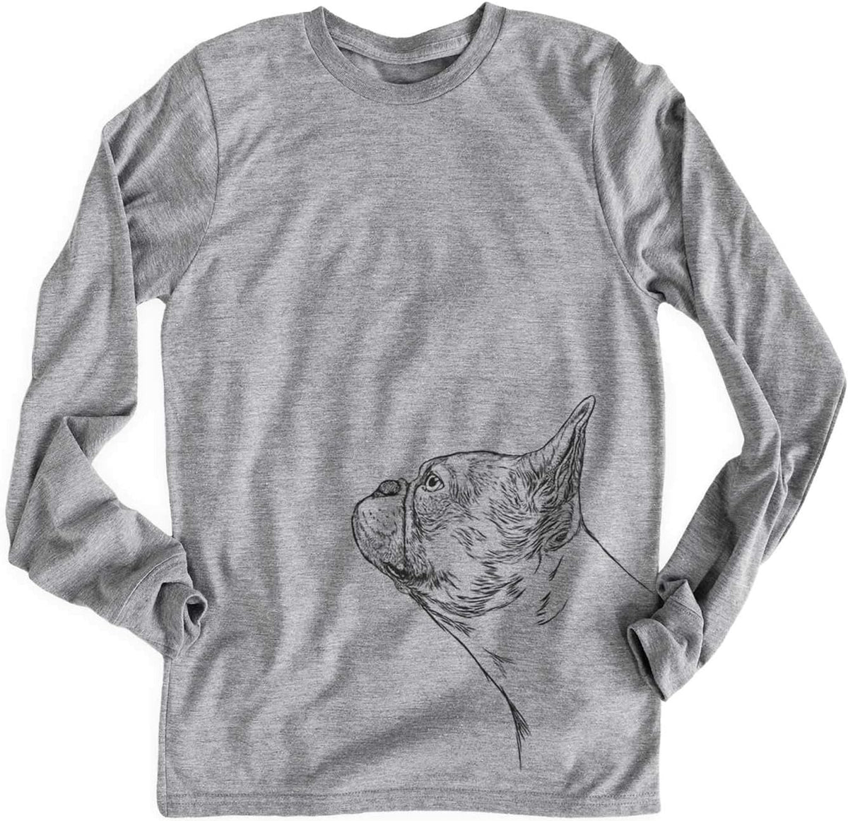 Inkopious French Bulldog Profile Triblend T-Shirt - Unisex Unisex Long Sleeve