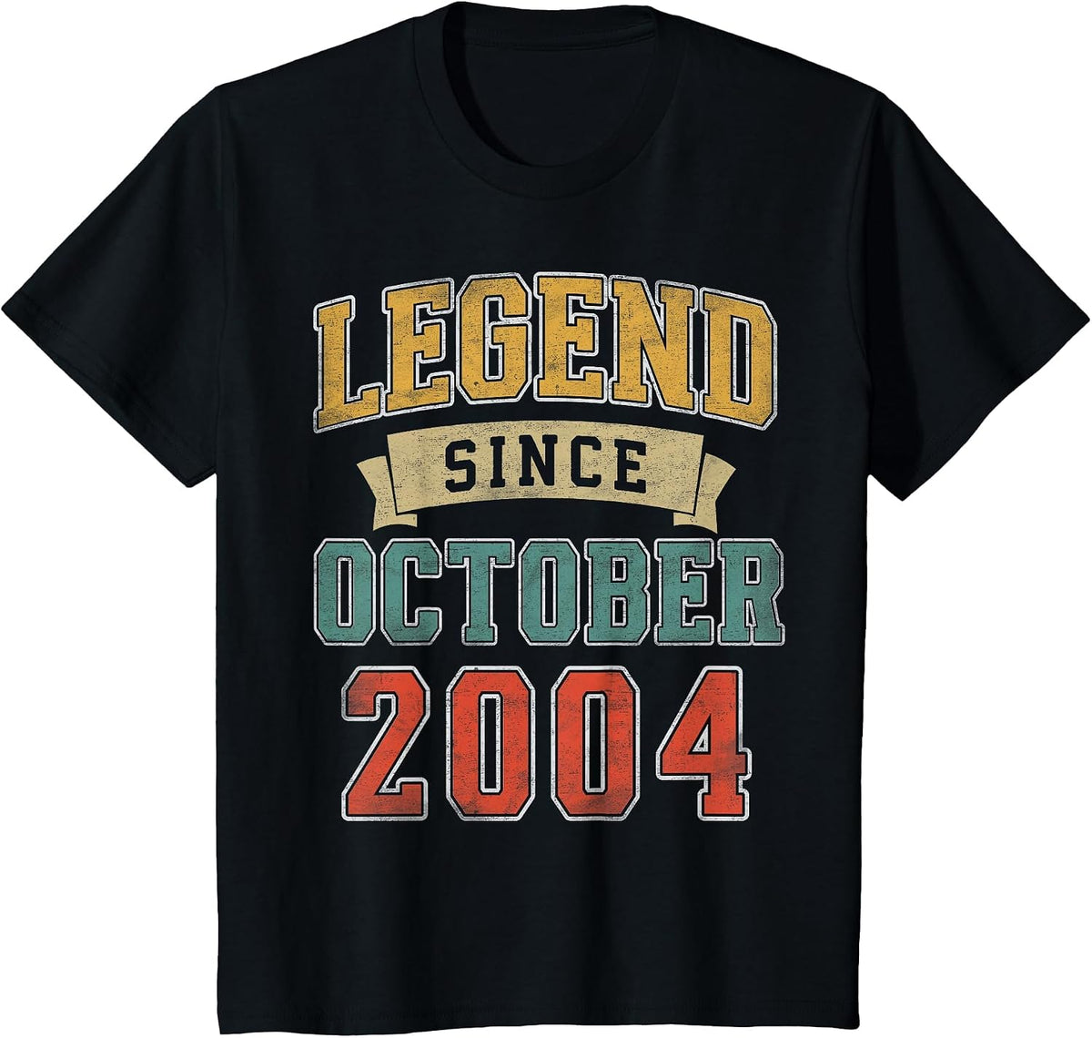 Legend October 2004 21st Birthday Men Women 21 Year Old T-Shirt - Black