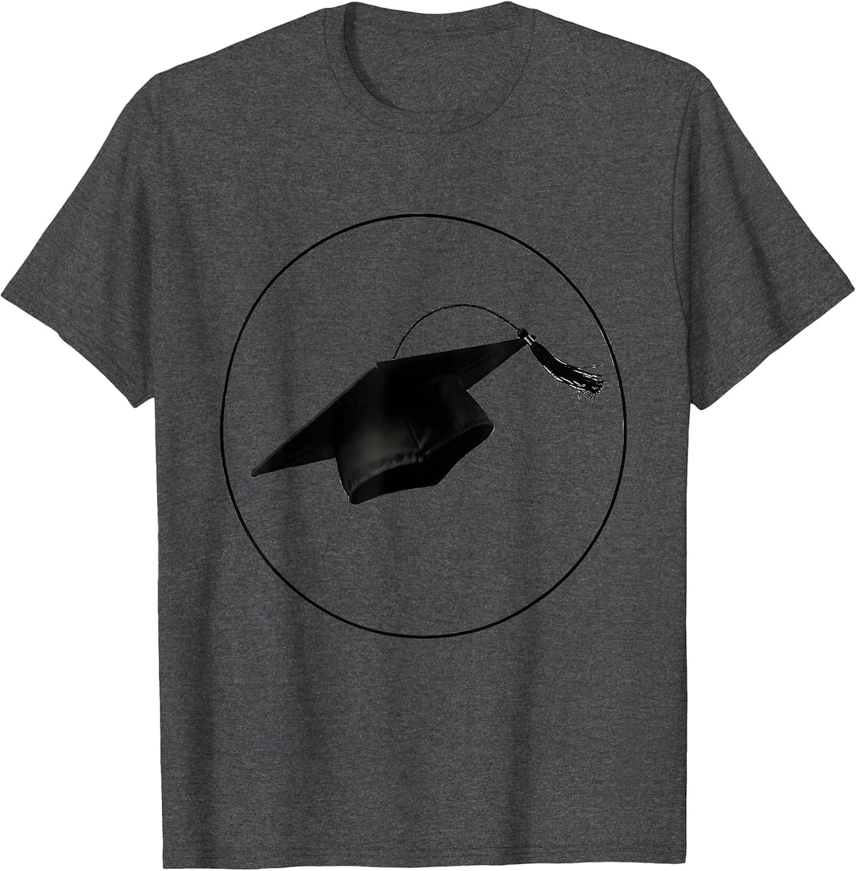 English Teacher Graduation Cap Toss Graphic T-Shirt - Dark Heather Grey
