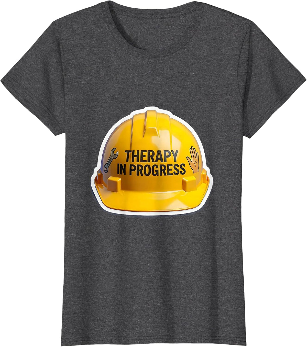 Women's Therapy in Progress Occupational Therapy Design T-Shirt - Dark Heather Grey