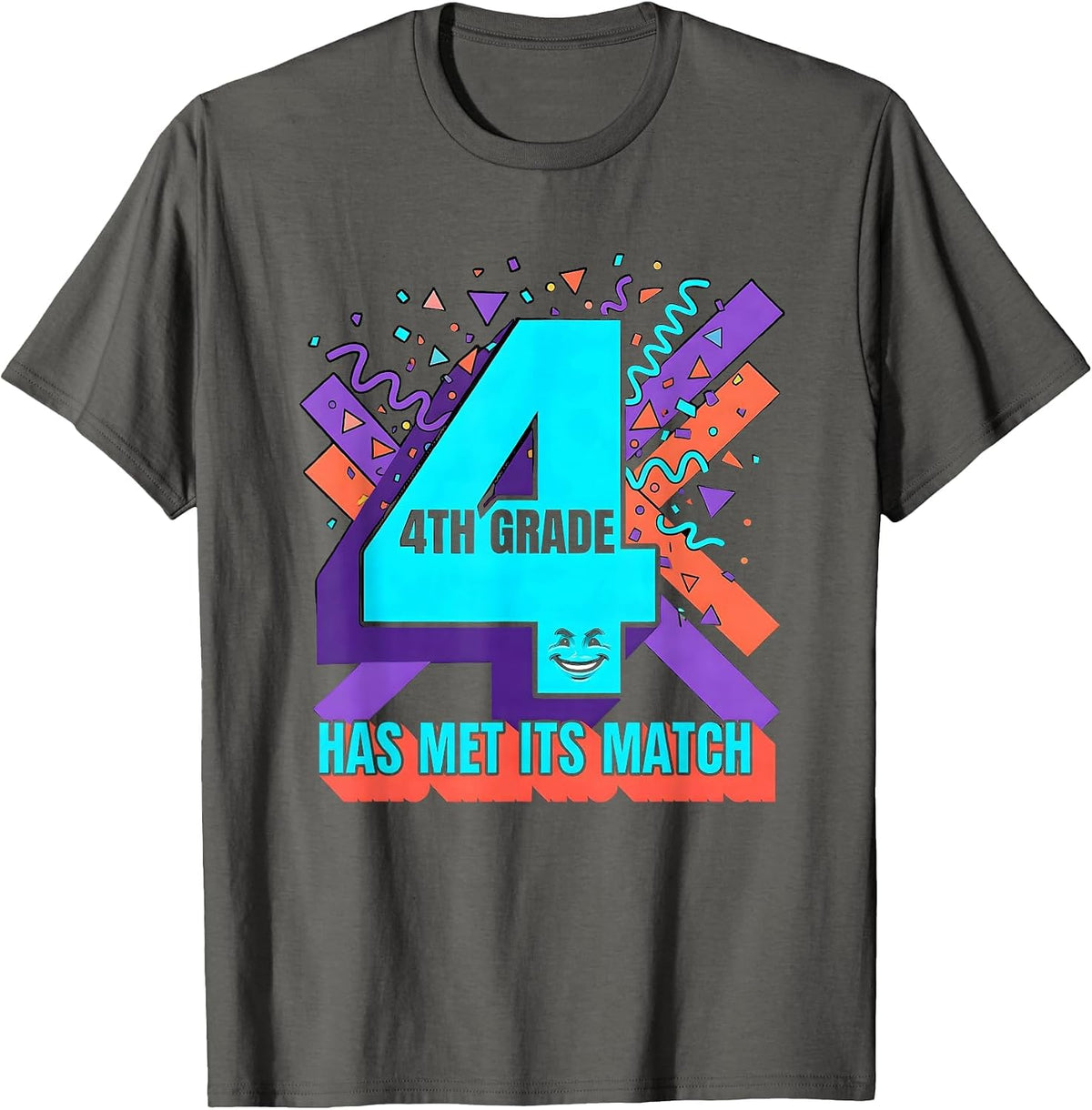 Men's 4th Grade Has Met Its Match Memphis Postmodern Back to T-Shirt - Asphalt Grey