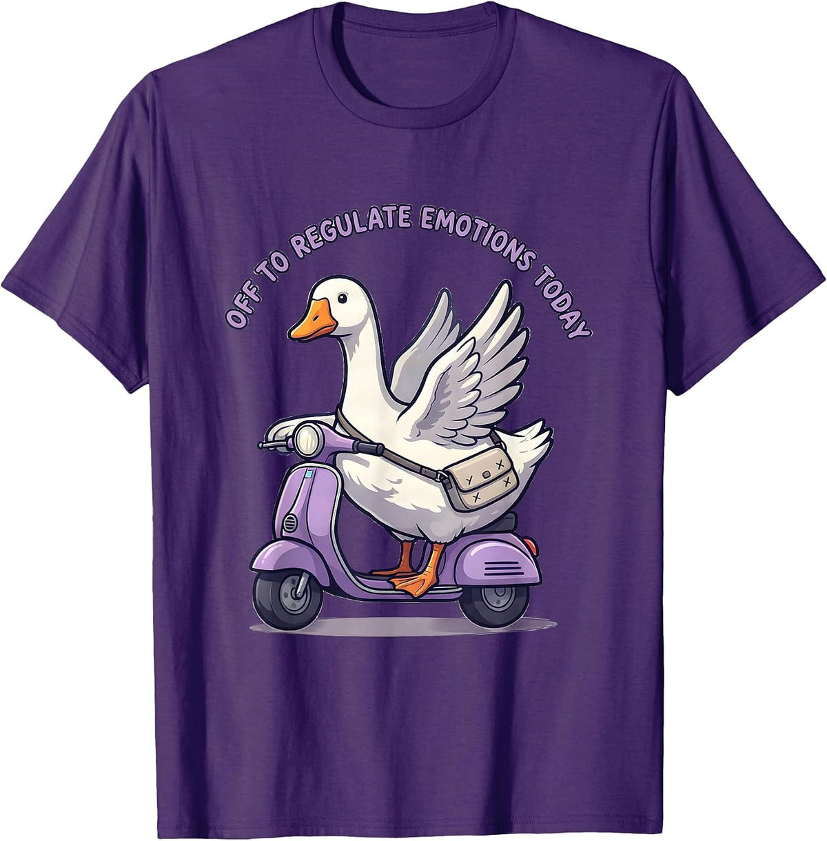 Off To Regulate Emotions Today Funny Mental Health Counselor T-Shirt - Purple