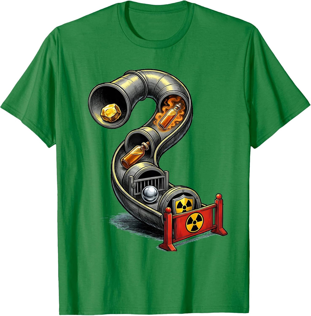 Men's Lab Escape Science Humor Teacher Student Gift T-Shirt - Kelly Green