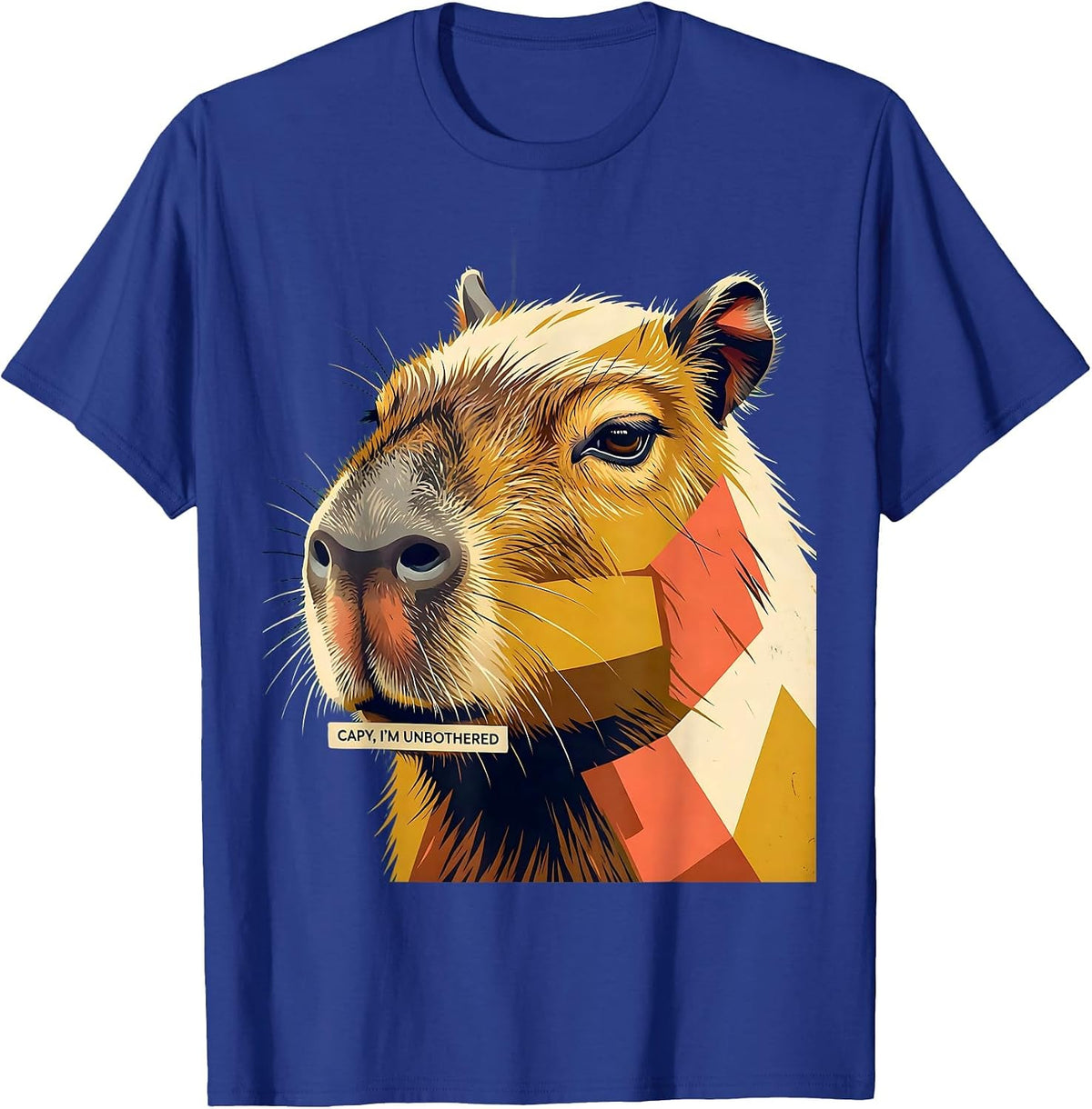 Capy, I'm Unbothered Funny Capybara Meme Gamer Humor T-Shirt - Royal Blue