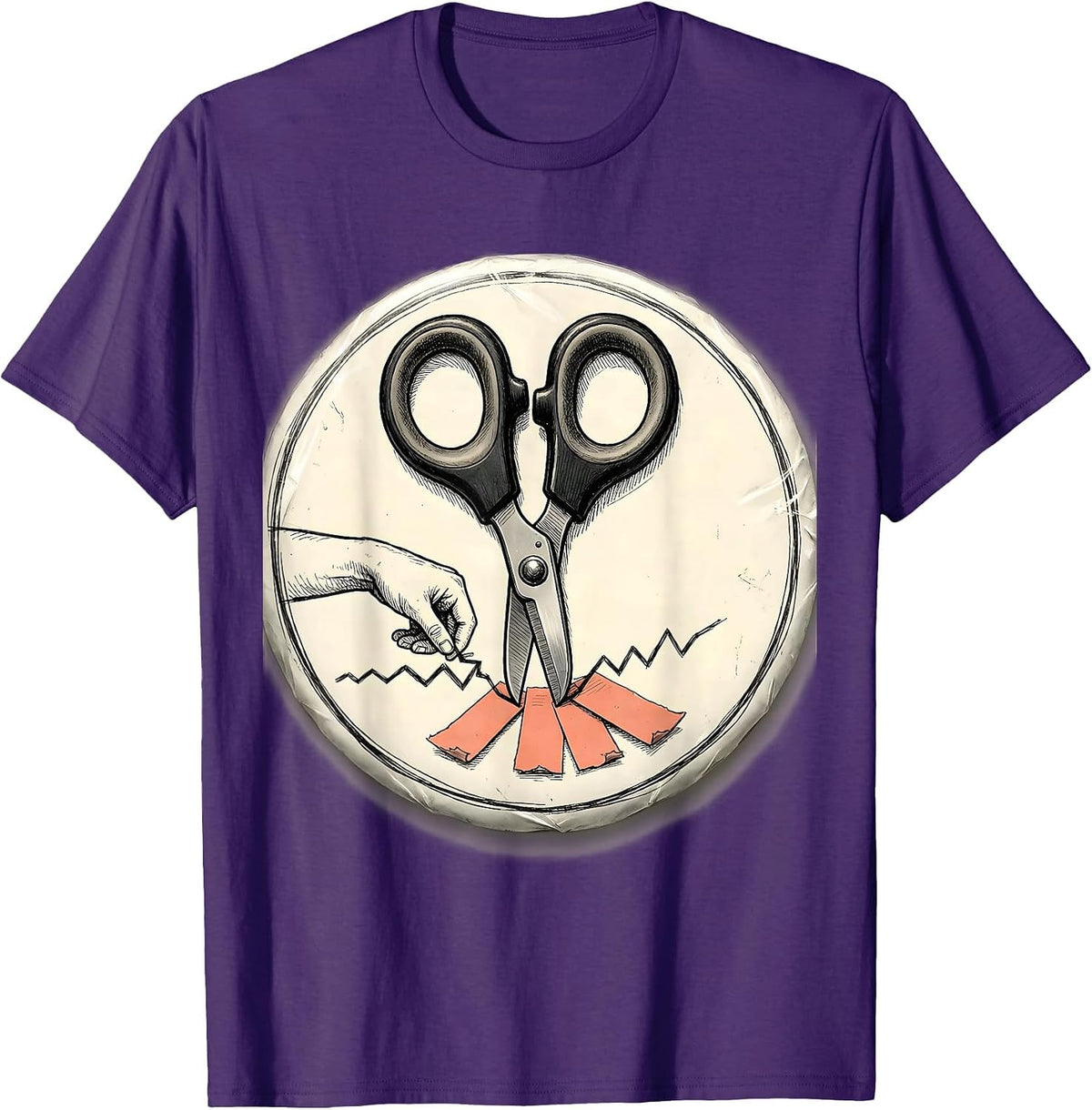 Adaptive Scissors Occupational Therapy Humor Gift T-Shirt - Purple
