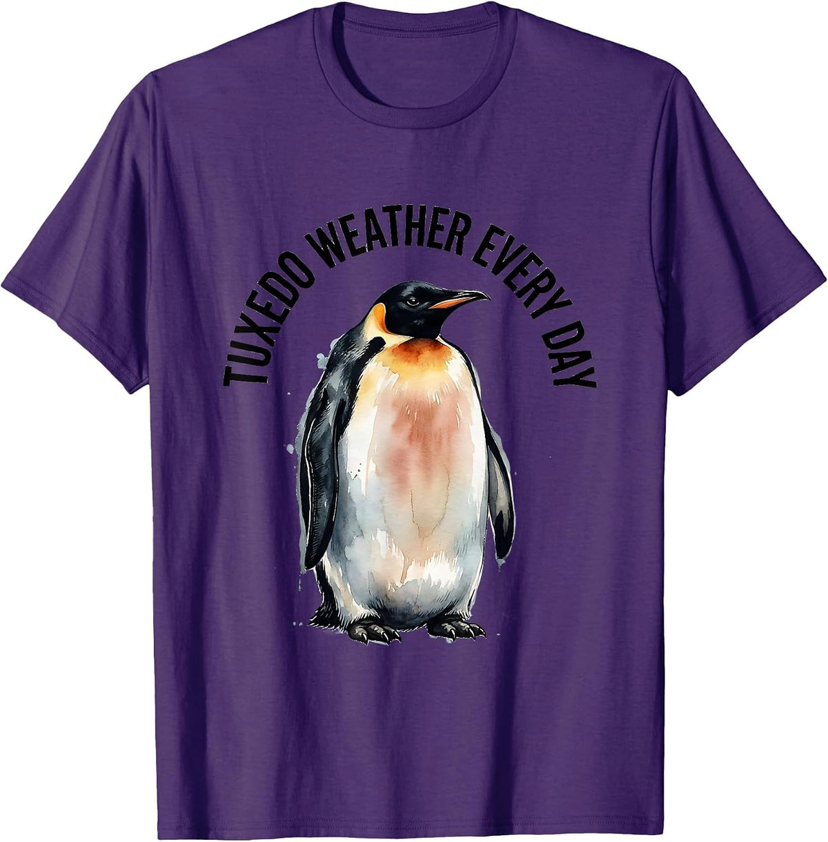 Tuxedo Weather Every Day Formal Style Design T-Shirt - Purple