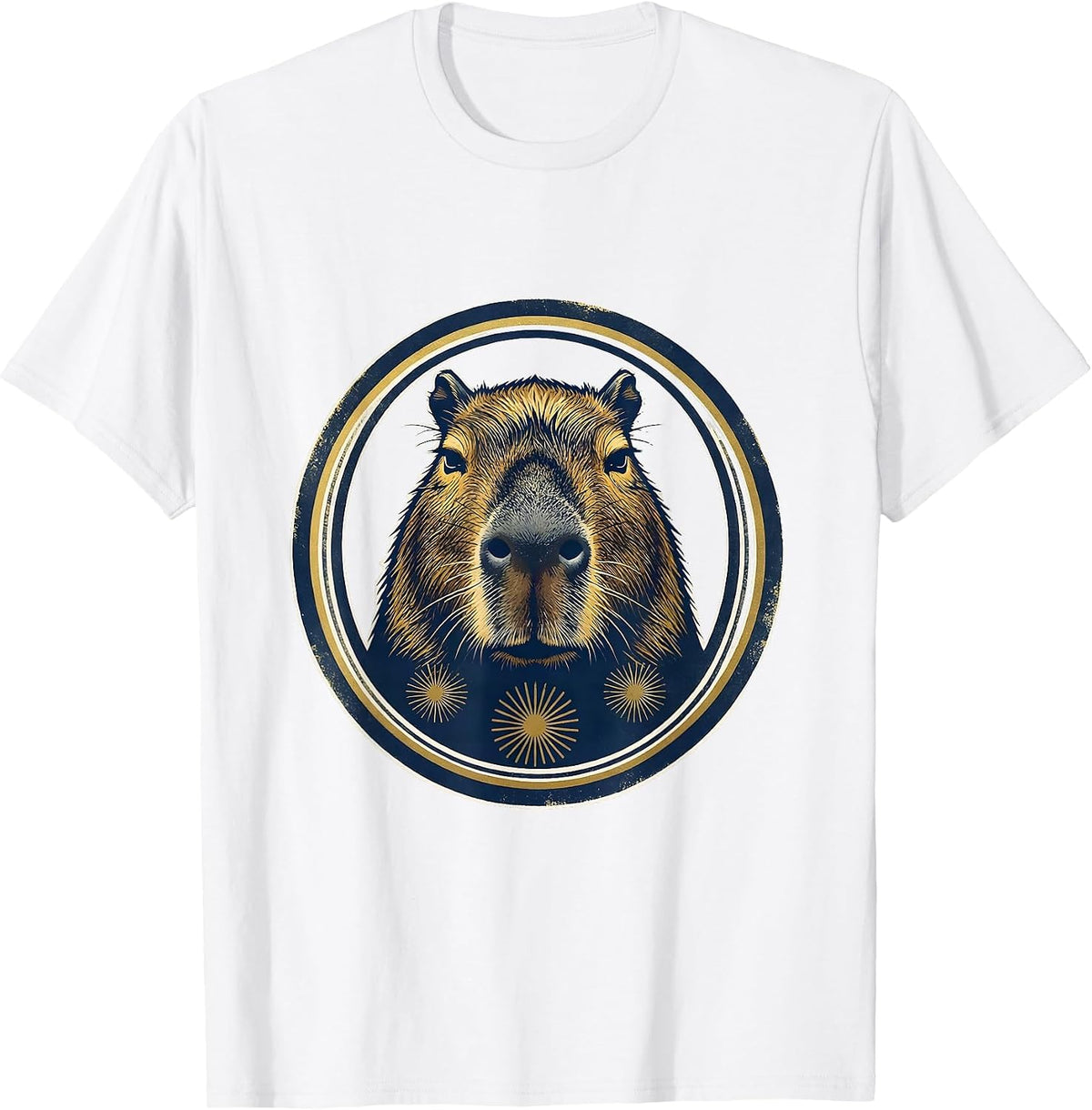 Men's Capybara Kawaii Character Meme Cute Anime Fan T-Shirt - White
