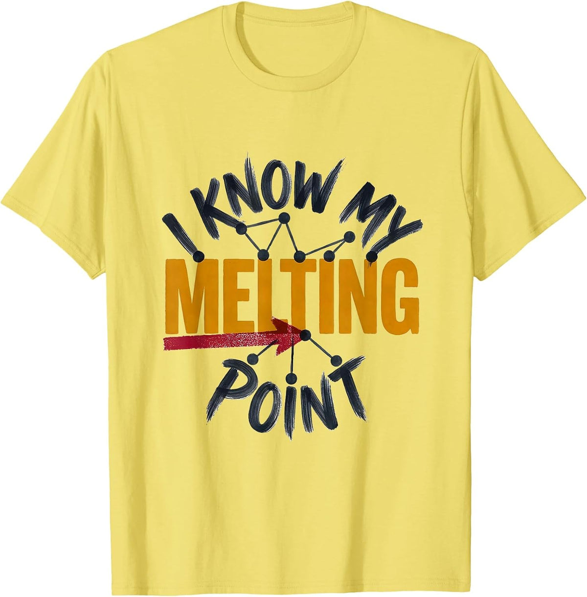 Men's I Know My Melting Point Funny Chemistry Science Student Nerd T-Shirt - Lemon Yellow