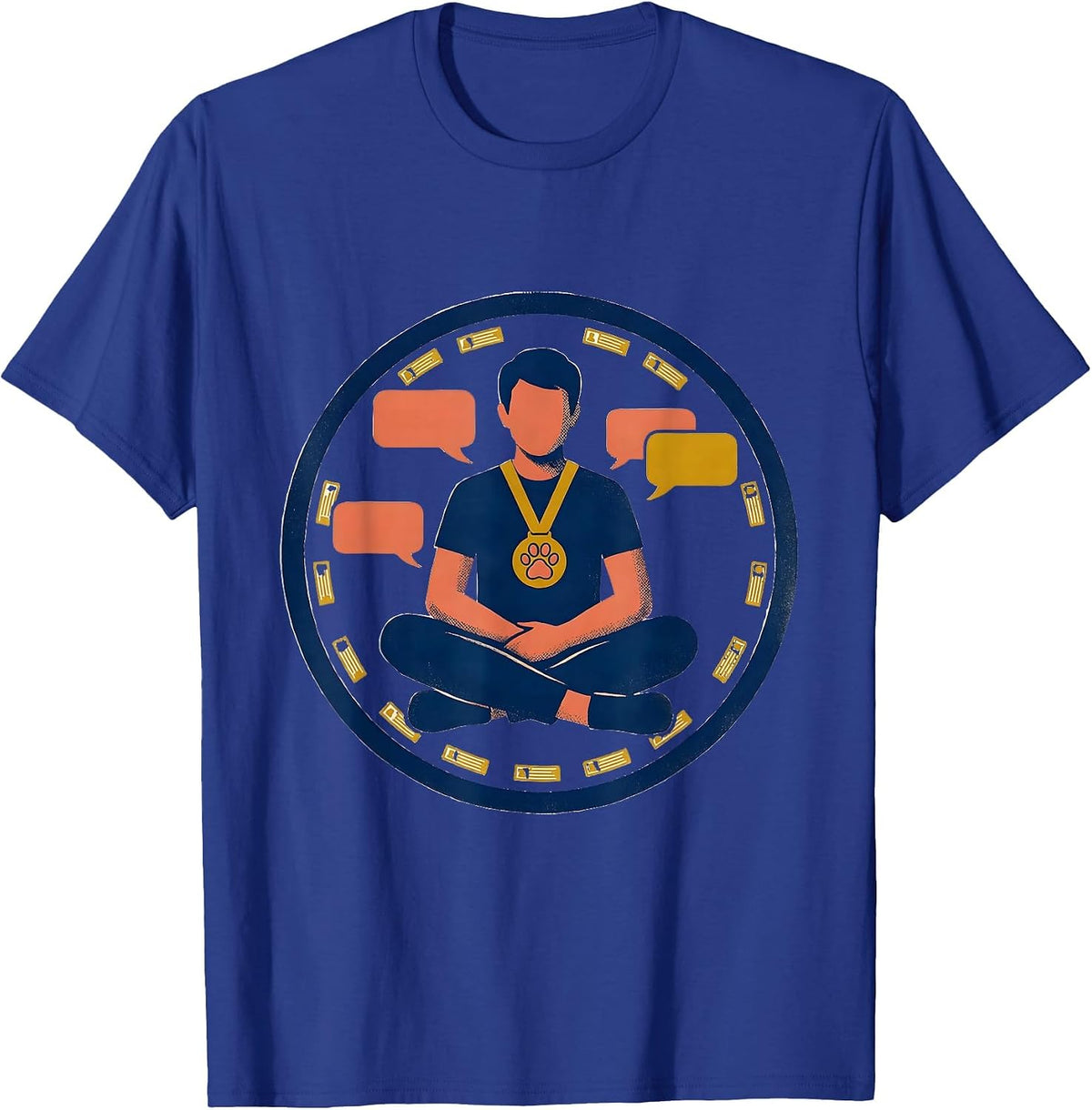 Sealed Emotional Support Human Mental Health Counselor Gift T-Shirt - Royal Blue