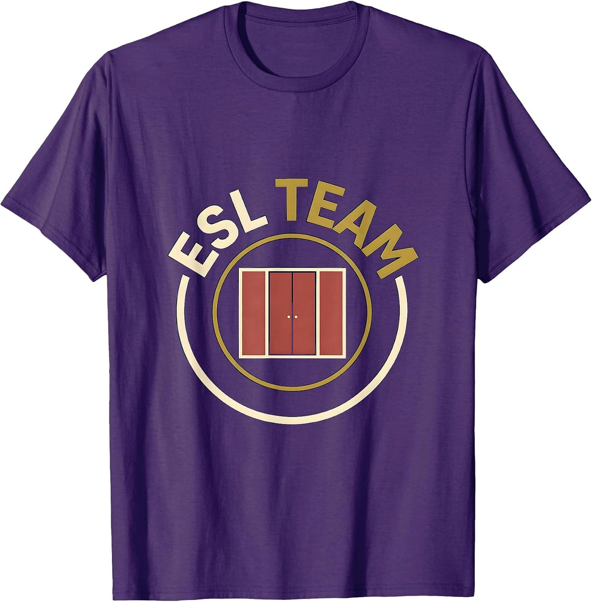 Men's ESL Team Wholesome Professional Dual Language Teacher T-Shirt - Purple
